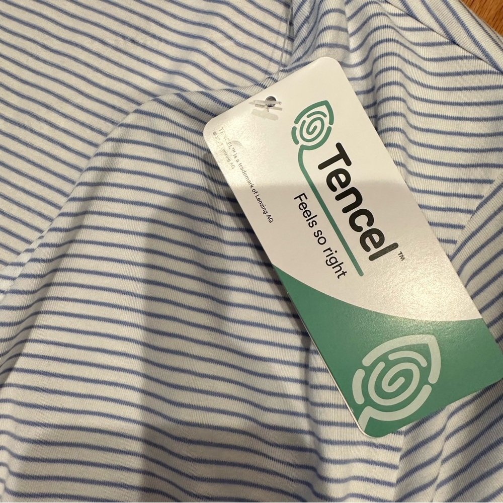 Lands End Striped Wrap Top - Picture 3 of 5